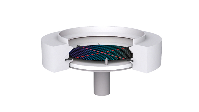 利用光纤传感器，检测单片清洗机中晶圆的平整情况